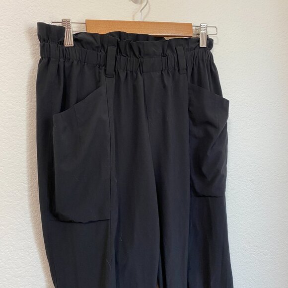 Betabrand Solstice Black Paper Bag Pants Medium - Picture 4 of 10